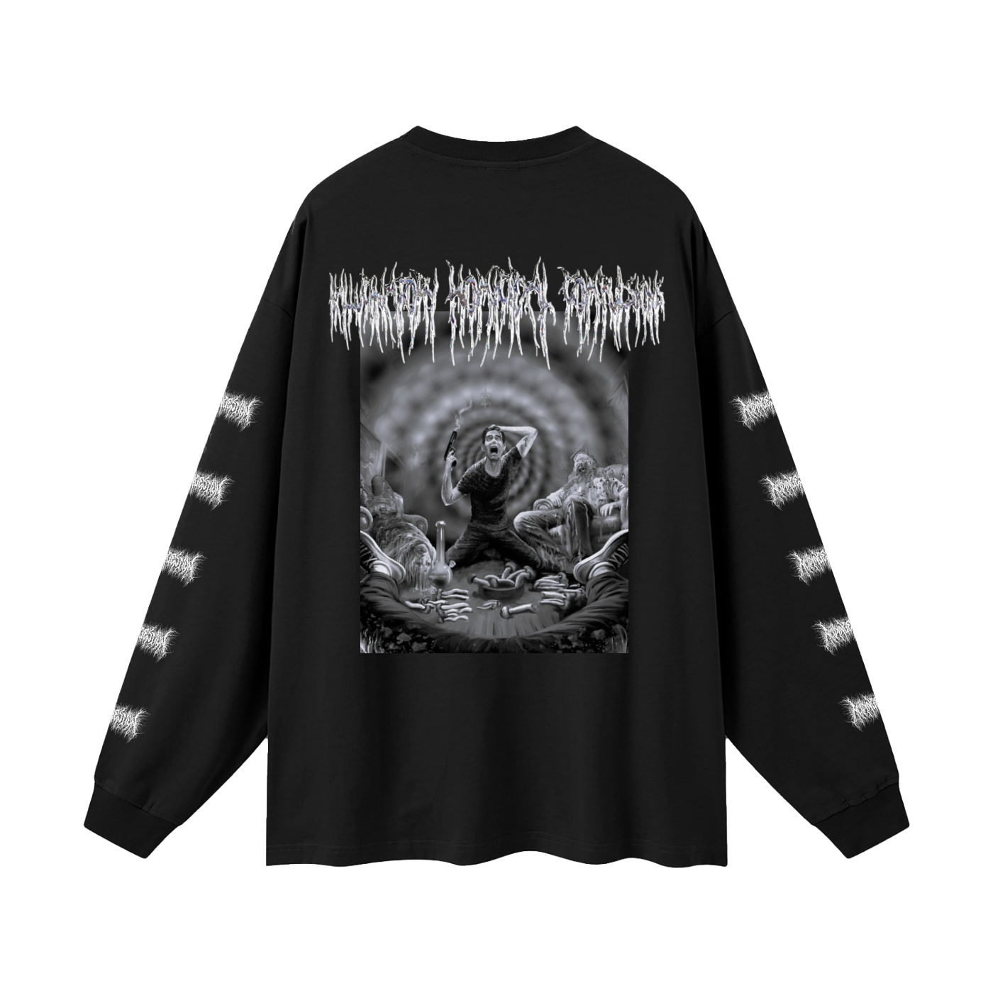Hallucinatory Homicidal Compulsions Long Sleeve B&W